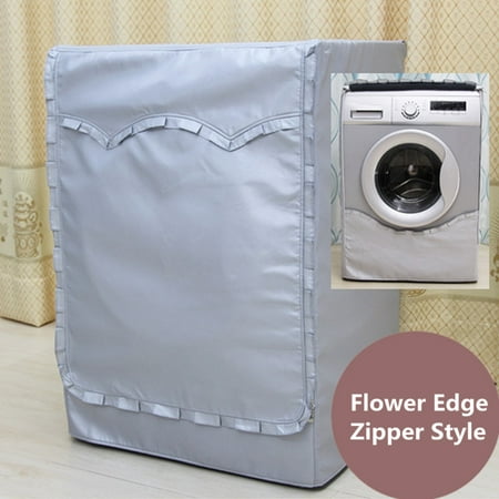 Moaere Washing Machine Cover Waterproof Sunscreen Thicker Fabric Zipper Design for Easy Use