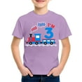 thumbnail image 4 of shoper Car Tees, Boys Shirts Size 8 Vehicle Print Crew Neck Short Sleeve Soft Summer Tops Back to School T-Shirts Toddler To Big Kid Light Purple 130, 4 of 5