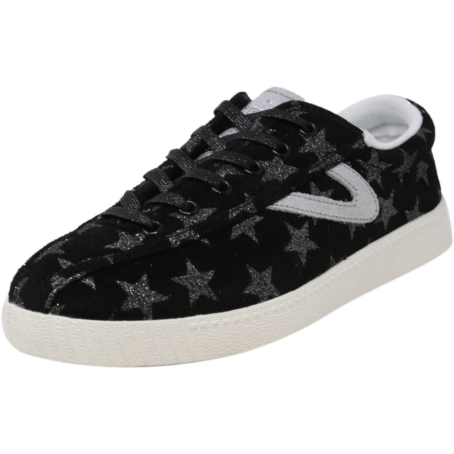 tretorn nylite silver check sneakers