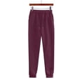 thumbnail image 6 of Womens 2 Piece Outfits Lounge Hoodie Sweatsuit Sets Baggy Sweatshirt Fall Comfy Sweatpants with Pockets Wine XL, 6 of 6