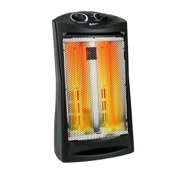 BEYOND HEAT 1500 Watt Electric Quartz Infrared Radiant Tower Heater, Portable Space Heater with Tip-Over and Overheat Protection, Quiet and Safe for Office Indoor Use Home Bedroom