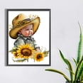 thumbnail image 3 of Pintura de diamante 5D DIY Taladro redondo completo Girasol Vaquero Niño Kit Decoración para el hogar Hugtrwg Para estrenar, 3 of 9