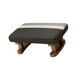 thumbnail image 5 of Reposapiés con patas de madera, taburete rectangular, taburete acolchado, otomano pequeño Negro, 5 of 9