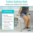 Vive Stand Alone Toilet Safety Frame w/Handles Freestanding Toilet