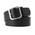 thumbnail image 2 of Women Faux Leather Belt Adjustable Length Waistband Square Buckle Female Retro Belt Costume Accessories, 2 of 7