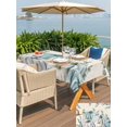 thumbnail image 4 of Outdoor Tablecloth with Umbrella Hole and Zipper, Teal Grey Pumpkin Fall Rectangle Table Cloth 60x102 Inch Waterproof Tablecloth, Thanksgiving Eucalyptus Leaves Picnic Table Cover for Patio Camping, 4 of 7