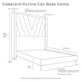 thumbnail image 5 of Cabecera Individual Aurora Lila + Base Cama Slim, 5 of 5