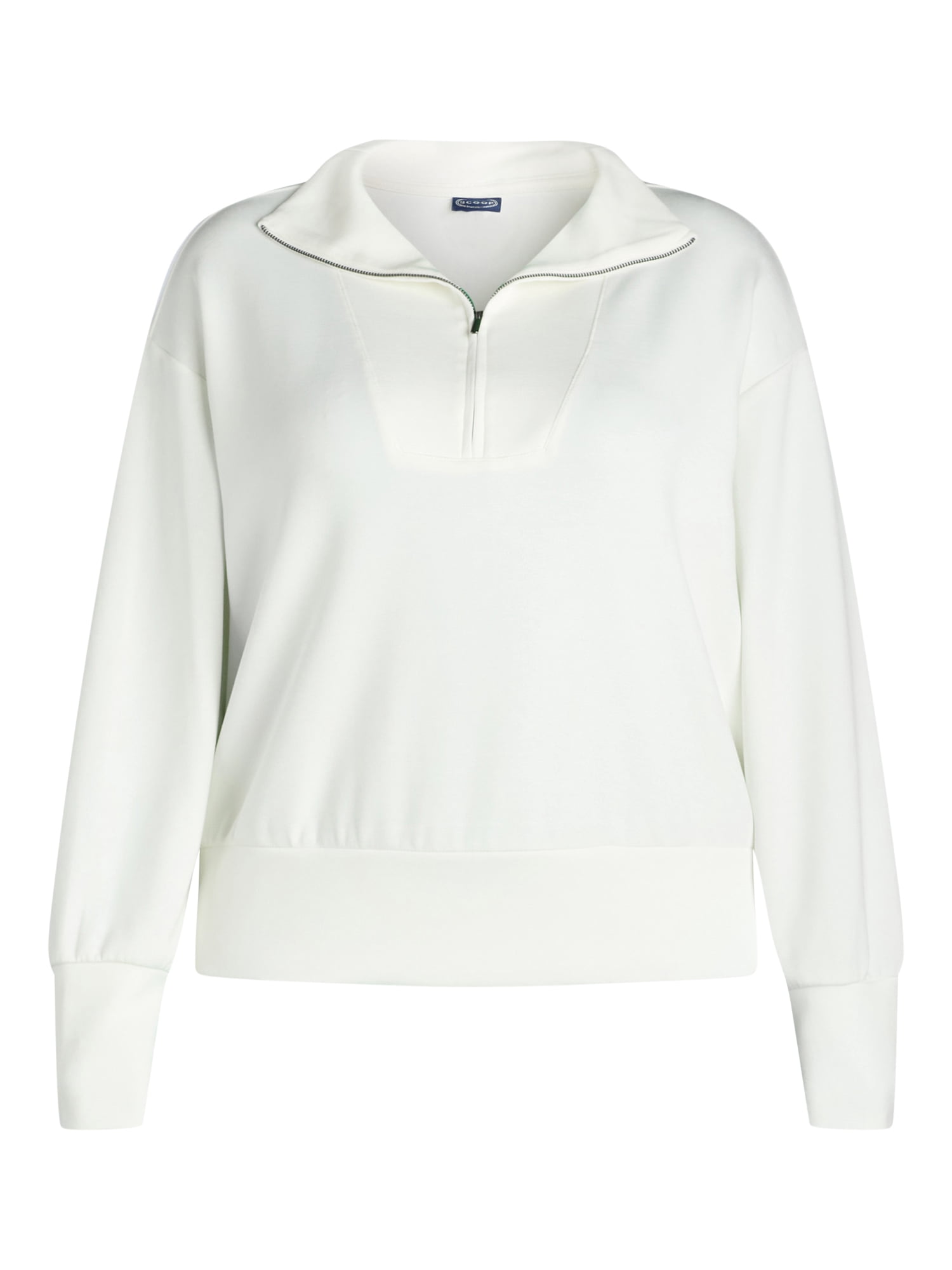 Scoop Women’s & Women's Plus Ultimate ScubaKnit Half Zip Sweatshirt, Sizes XS-4X
