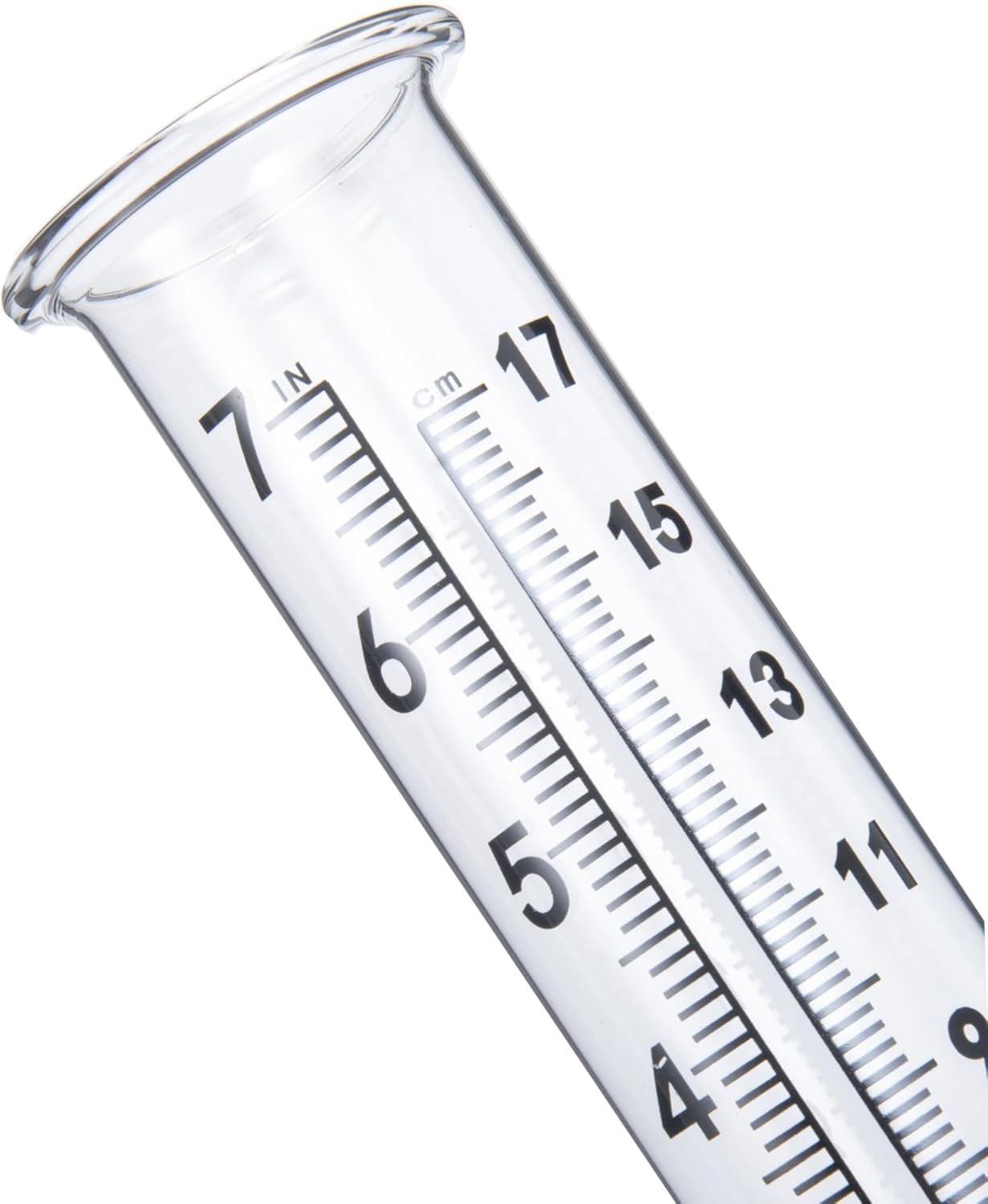 4Pcs Plastic Rain Gauge Replacement Tube, 7inch Transparent Outdoor Rain Meter Tubes for Lawn Garden Yard Home (Blue Strip)