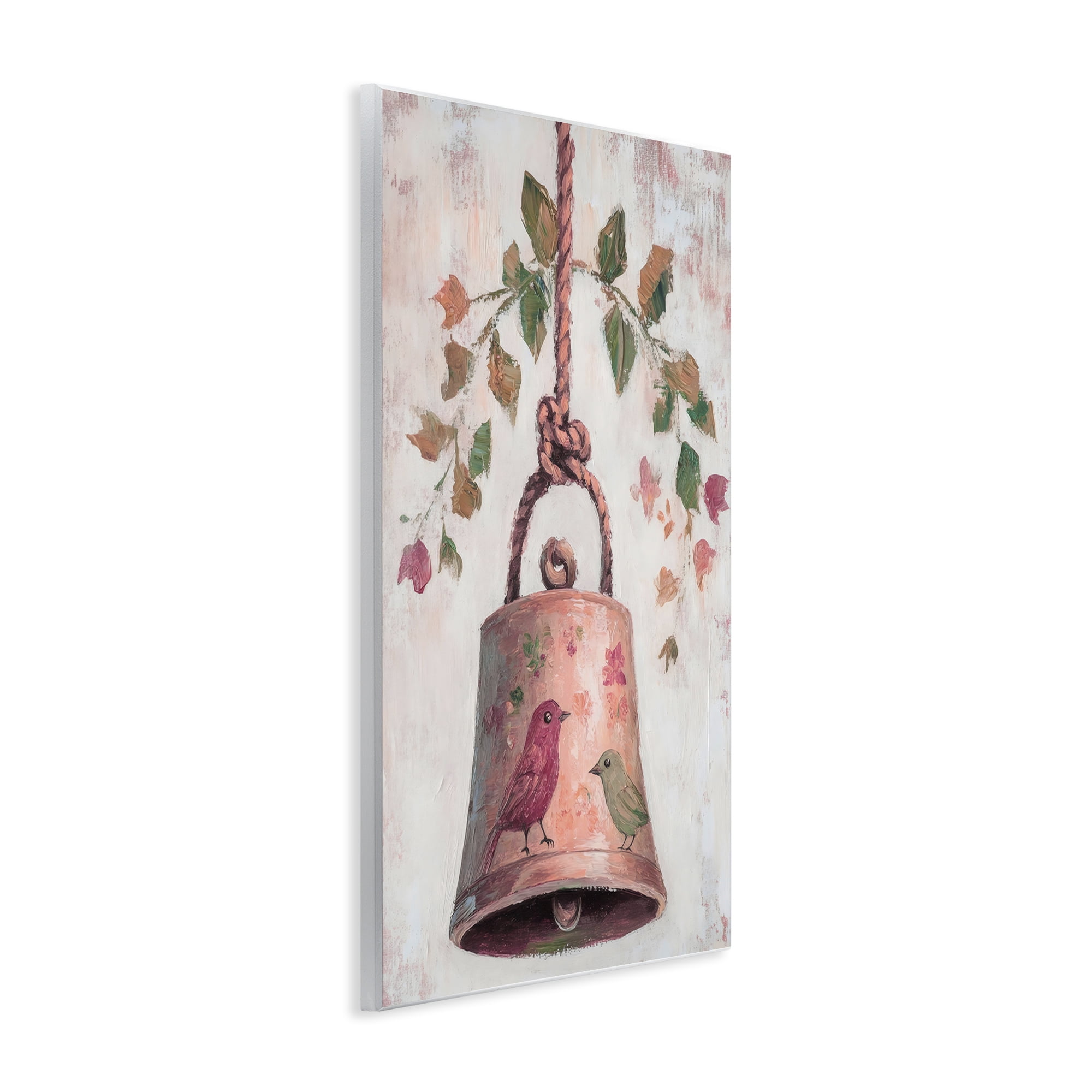 Vintage Christmas Bell Wall Plaque Art, design by Petal Prints Design