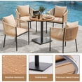 thumbnail image 2 of Farini Patio Furniture Table, Outdoor Dining Set of Patio Table, Plastic Wooden Top Outdoor Furniture Table for Lawn, Deck, Backyard, Poolside, 2 of 7