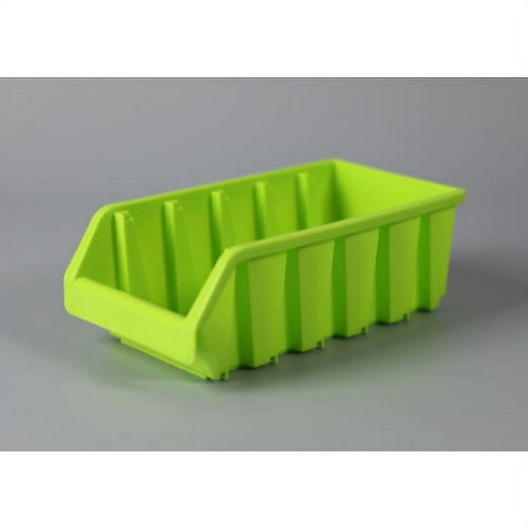 Basicwise Green Stackable Plastic Storage Container - Ideal Gear Storage  Solution - 10.3-in W x 11.1-in D x 9.1-in H - HDPE Plastic - Bucket Caddy  in the Gear Storage & Containers