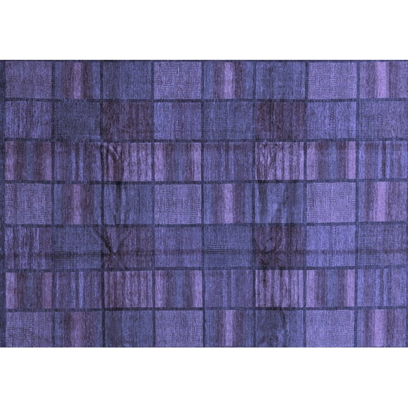 Ahgly Company Machine Washable Indoor Rectangle Abstract Blue Modern Area Rugs, 2' x 5'