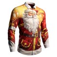 thumbnail image 1 of Playeras Cuello V Para Hombre, Camiseta Navideña Con Estampado Digital 3D, Cuello Redondo, Manga Larga, Jersey, Top De Manga Larga, 1 of 3