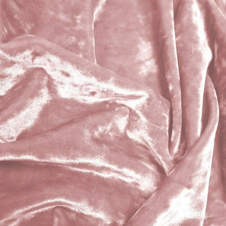 Princess LIGHT PINK Polyester Spandex Stretch Velvet Fabric for