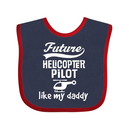 

Inktastic Future Helicopter Pilot Like Daddy Boys Baby Bib