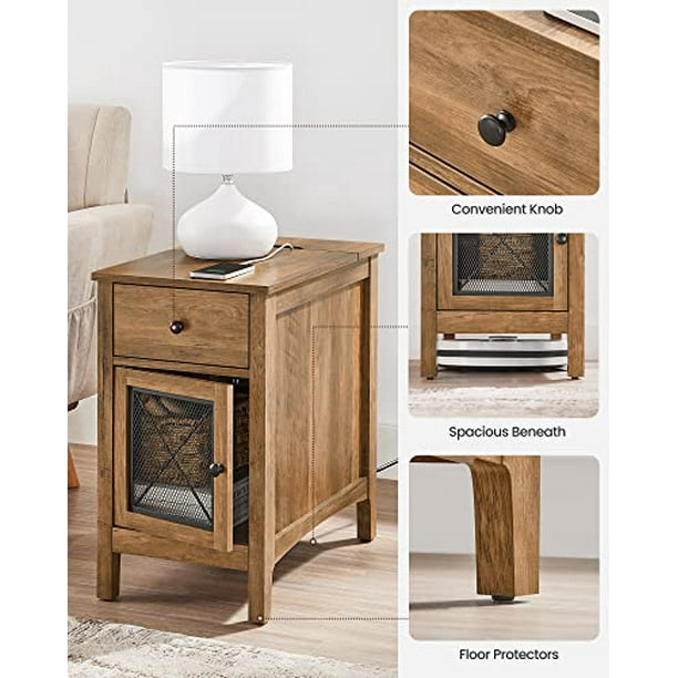 Rustic nightstand deals with usb port