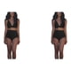 thumbnail image 3 of Soidarity Conjunto de traje de baño dividido para mujer, traje de baño de Color sólido de poliéster de verano con escote en V profundo, traje Negro XL 2Conjunto, 3 of 6