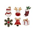 thumbnail image 1 of 6 piezas delicados broches de aleación de pasador de Navidad broche creativo regalo accesorios para disfraces decoración, 1 of 7