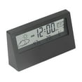 thumbnail image 3 of Reloj despertador LCD transparente multifuncional de pantalla grande, reloj despertador digital a pilas para casa y viajes, color negro, 3 of 14