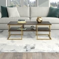thumbnail image 6 of Henn&Hart 45" Gold Coffee Table, 6 of 8