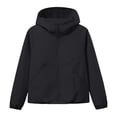thumbnail image 6 of DYTTDG Women's Lightweight Windproof Hooded Jacket, Full Zip Loose Fit Casual Windbreaker for Hiking, Outdoor and Daily Wear, 6 of 8