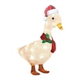 thumbnail image 3 of Ilumina la estatua la bufanda Animal que para de la fiesta de Navidad S Sunnimix Pato de iluminación, 3 of 8