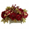 thumbnail image 1 of Nearly Natural 4929 Peony and Hydrangea Silk Arrangement, 1 of 1