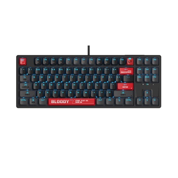 Teclado gamer Bloody AT87 mecánico óptico RGB de 87 teclas