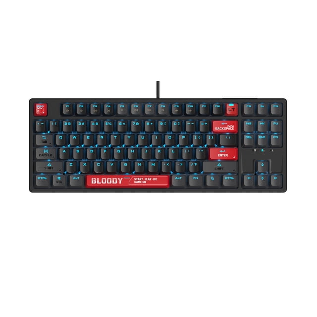Teclado gamer Bloody AT87 mecánico óptico RGB de 87 teclas
