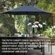 thumbnail image 5 of Sombrilla de jardín, impermeable, resistente al agua, para patio, de poliéster, para exteriores, parasol, toldo, negro seitruly HA005508-02, 5 of 6