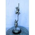 thumbnail image 4 of Nifao Two Voluptuous Women Climbing a Rope Statue, Silver Finish – Home Decor Sculpture, 10"L x 10"W x 29"H, 4 of 8