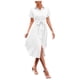 thumbnail image 1 of Vestido camisero de verano con botones para mujer - Prenda de playa de manga corta con bolsillos, 1 of 5