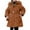 Brown, variant on Fall Winter Coats for Girls Warmth Long Padded Coat with Belted Waist Thick Lined for Cold Weather Outerwear Jacket 5-6 Years