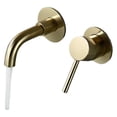 thumbnail image 2 of HAGSYCT 1 Pcs Basin Faucet Bathroom Sink Faucet Wall Mounted Single Handle Hot Cold Water  Rose Gold Set, 2 of 4