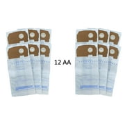 Replacement Eureka Upright Vacuum Cleaner Bags Type AA (12 Pack)  62618A 58236 4100 5180 Victory True Hepa