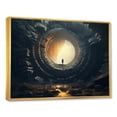 thumbnail image 2 of Designart "Surreal Gateway Stargate Revelation II" Landscapes Framed Wall Art - Traditional Orange Surrealism Landscape Living Room Framed Canvas Art, 2 of 6