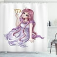thumbnail image 1 of Ambesonne Zodiac Virgo Shower Curtain, Manga Style Girl, 69"Wx84"L, Multicolor, 1 of 3