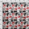 thumbnail image 2 of oneOone Silk Tabby Red Fabric Triangle Geometric Fabric For Sewing Printed Craft Fabric By The Yard 42 Inch Wide, 2 of 4