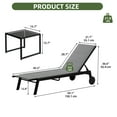 thumbnail image 2 of Uforic Outdoor Chaise Lounge Chairs Set with Side Table, Padded Fabric Poolside Loungers with Aluminum Frame, 2 of 9