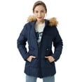 thumbnail image 6 of Orolay Women's Mid Length Thickened Down Jacket Puffer Hooded Down Coat with Faux Fur Navy XL, 6 of 6