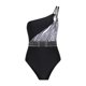 thumbnail image 4 of Traje de baño de una pieza para mujer, conjuntos de bikini para mujer, bikini de una pieza de un solo hombro, sin espalda y con bloques de color, traje de baño de una pieza sin soporte de acero para m, 4 of 6