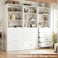 thumbnail image 5 of Homieasy 5.3FT Wood Closet Organizer System with 12 Wood Drawers and 10 Shelves, Modular Walk-in Closets Storage Unit for Walk-in Closet, Bedroom, Black(3 Packs), 5 of 7