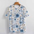 thumbnail image 3 of Floral Colorful Flower T Shirts Basic T-Shirt Short Sleeve Ladies Tee Shirt Summer Graphic Clothing, 3 of 6