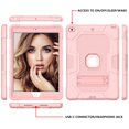 thumbnail image 5 of Dteck Case for Apple iPad 8th Generation 10.2-inch 2020 Released,Shockproof Kickstand Armor 3-Layer Protection Rubber Hybrid iPad 7th Gen 10.2" 2019 Case without Screen Protector Cover,Rosegold, 5 of 6