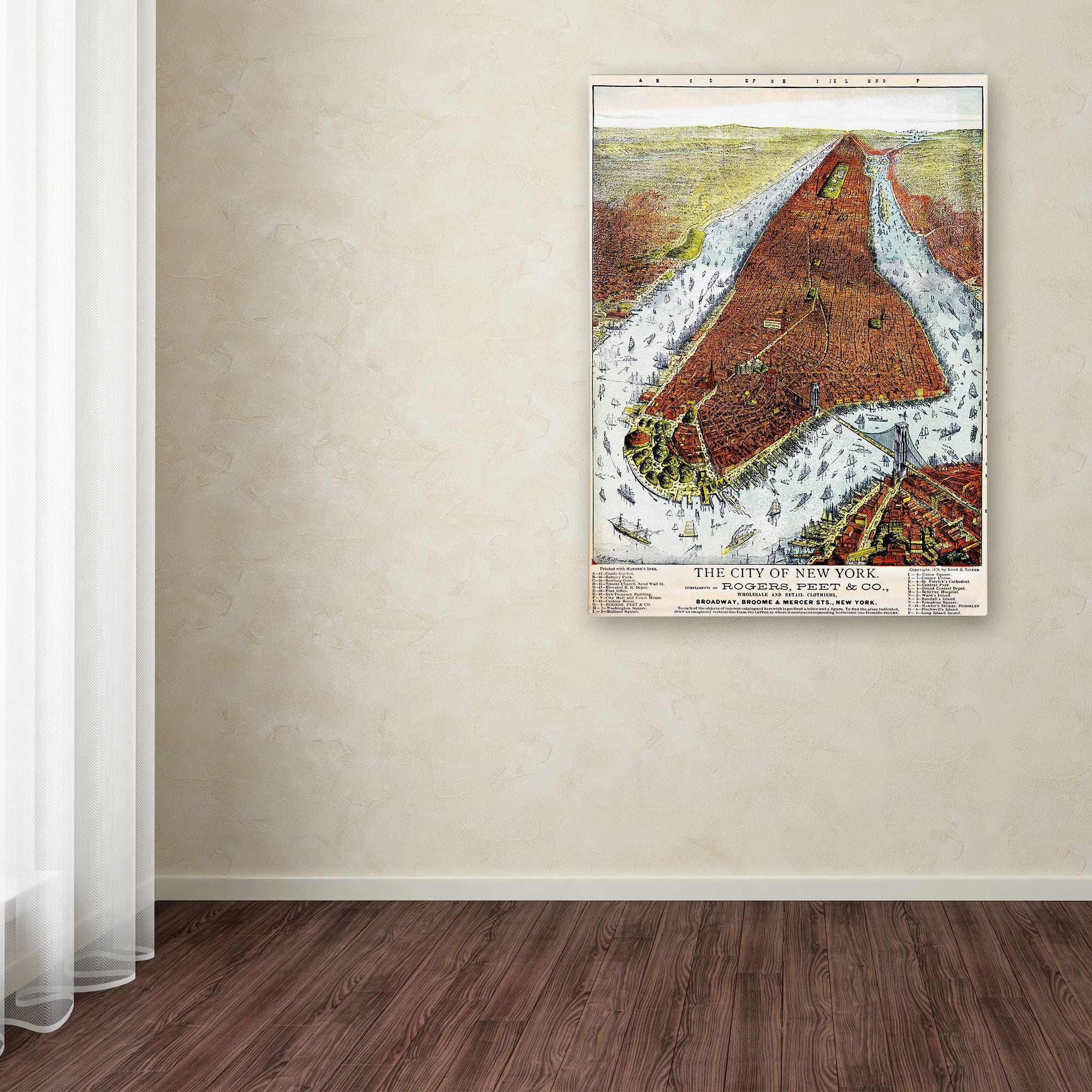 Trademark Fine Art 'Manhattan 1879' Canvas Art by Vintage Lavoie