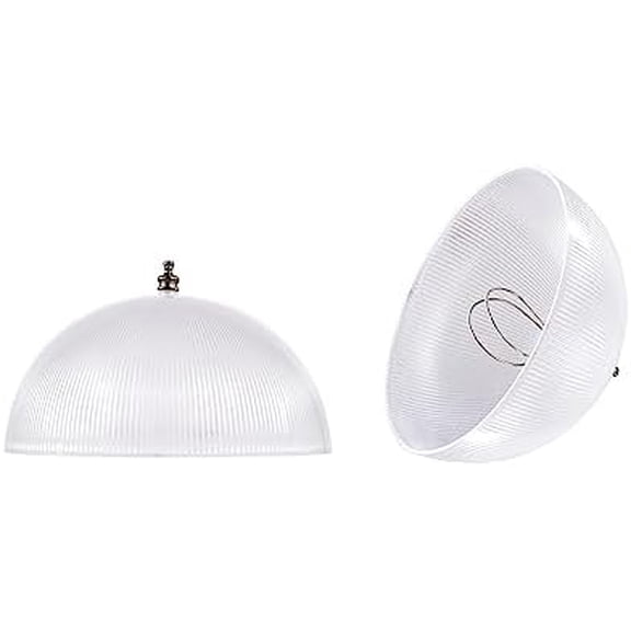 28007-75-2, Clip-on Dome Shade in Clear Finish, 8" Diameter x 4" Height, 2 Pack