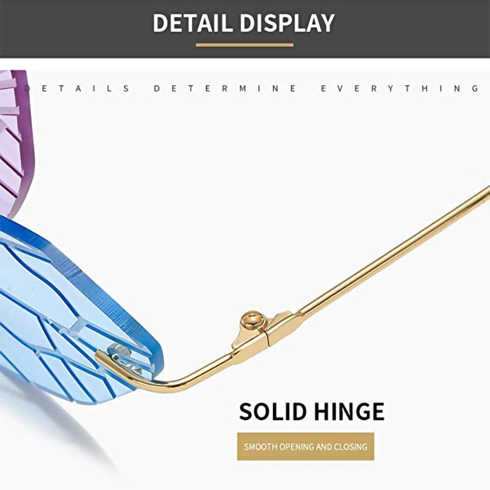 Dragonfly Wing Shape Sunglasses for Women/Men Frameless  display picture 1