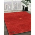 thumbnail image 3 of Ahgly Company Machine Washable Indoor Square Contemporary Neon Red Area Rugs, 4' Square, 3 of 7