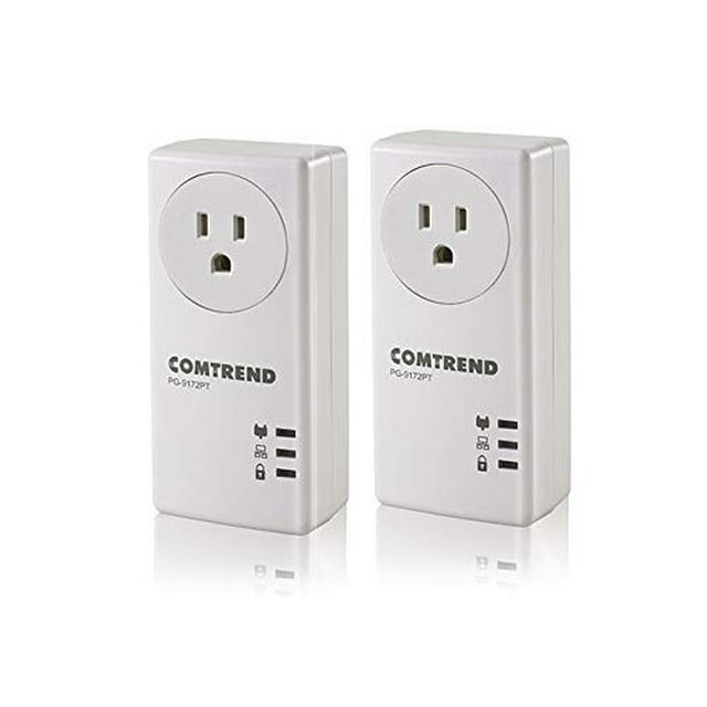 Comtrend 1200Mbps G.hn Powerline Ethernet Adapter with Pass-Through Outlet, 2 Unit Kit, PG-9172PT-KIT